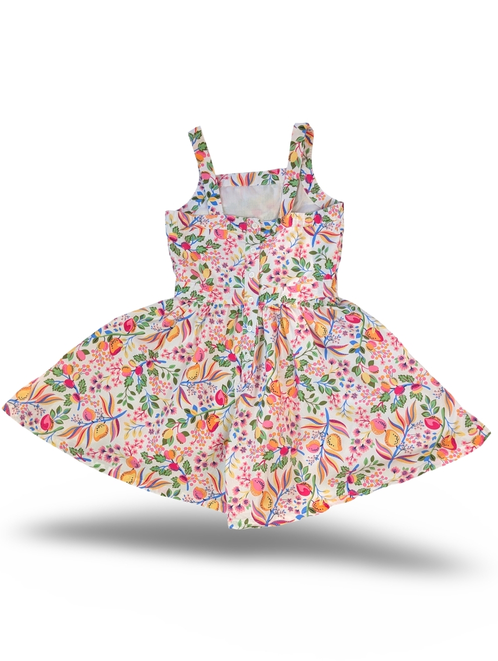 Tahari Girl Dress With Skort Floral Colorful Cotton Jumpsuit Size 10 - Picture 6 of 10